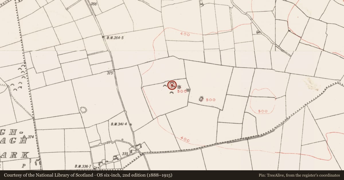 Ordnance Survey six-inch map, 2nd edition (1888–1915) covering the location of Barrow - ditch barrow, Lakill And Moortown, County Westmeath, with a pin at the register's coordinates
