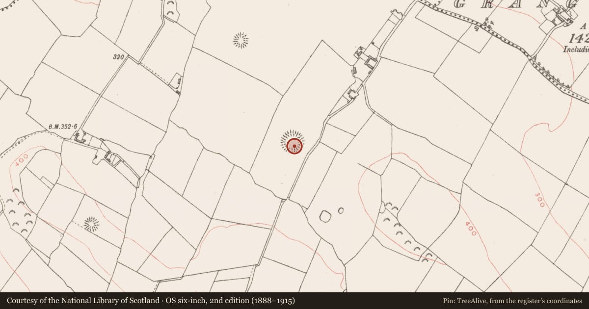 Ordnance Survey six-inch map, 2nd edition (1888–1915) covering the location of Ringfort - rath, Faughalstown, County Westmeath, with a pin at the register's coordinates