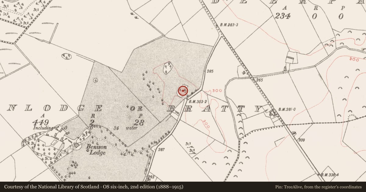 Ordnance Survey six-inch map, 2nd edition (1888–1915) covering the location of Ringfort - rath, Benisonlodge, County Westmeath, with a pin at the register's coordinates