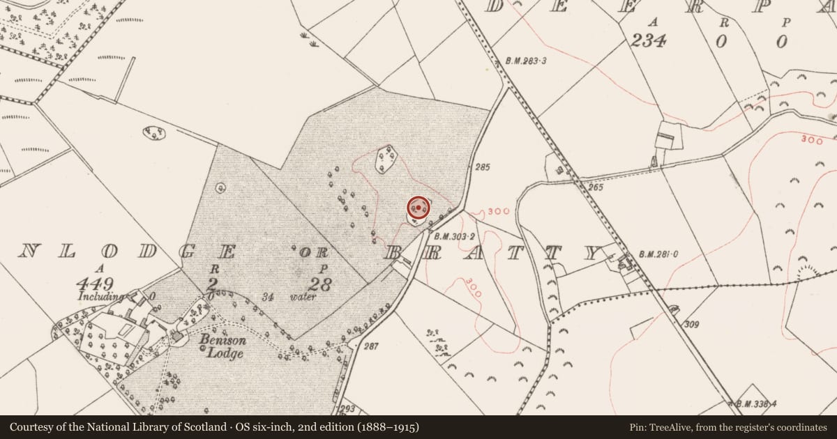 Ordnance Survey six-inch map, 2nd edition (1888–1915) covering the location of House - indeterminate date, Benisonlodge, County Westmeath, with a pin at the register's coordinates