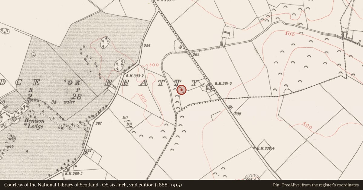 Ordnance Survey six-inch map, 2nd edition (1888–1915) covering the location of Ringfort - rath, Benisonlodge, County Westmeath, with a pin at the register's coordinates