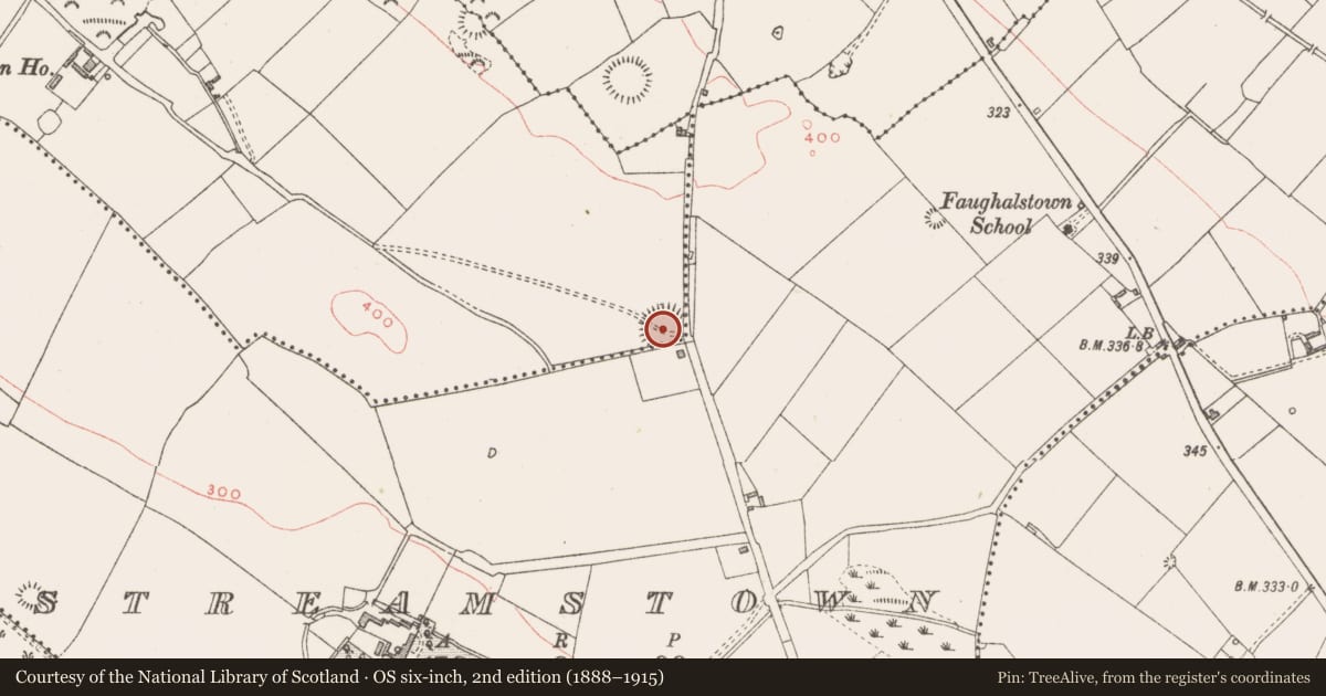 Ordnance Survey six-inch map, 2nd edition (1888–1915) covering the location of Ringfort - rath, Ringstown, Streamstown, County Westmeath, with a pin at the register's coordinates