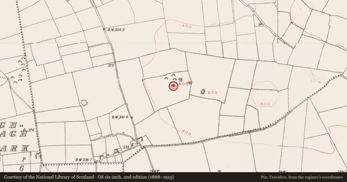 Ordnance Survey six-inch map, 2nd edition (1888–1915) covering the location of Barrow - pond barrow, Lakill And Moortown, County Westmeath, with a pin at the register's coordinates