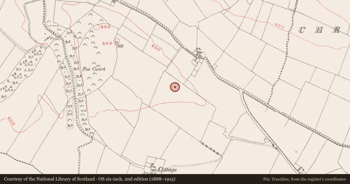 Ordnance Survey six-inch map, 2nd edition (1888–1915) covering the location of Ringfort - rath, Cummerstown, County Westmeath, with a pin at the register's coordinates