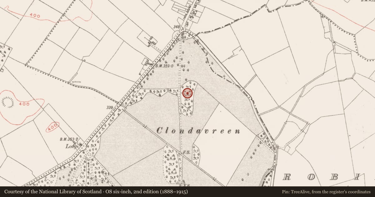 Ordnance Survey six-inch map, 2nd edition (1888–1915) covering the location of Ringfort - unclassified, Barbavilla Demesne, County Westmeath, with a pin at the register's coordinates
