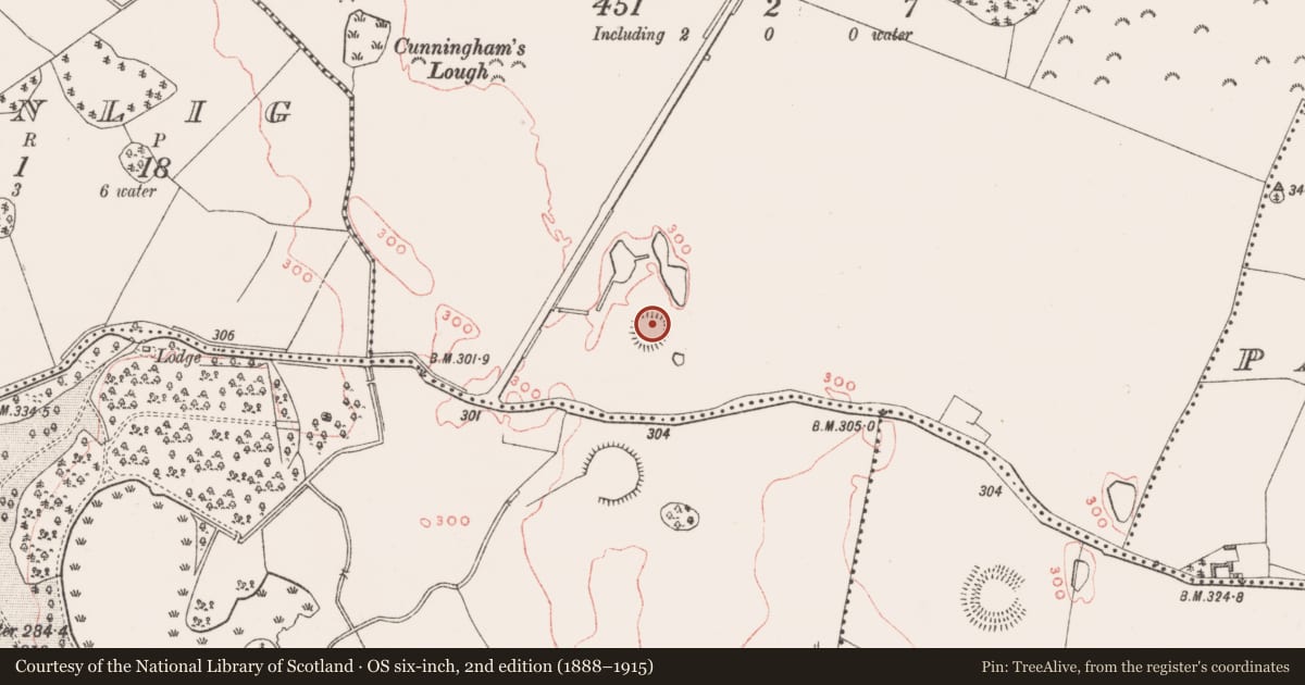 Ordnance Survey six-inch map, 2nd edition (1888–1915) covering the location of Ringfort - rath, Kilrush Upper, County Westmeath, with a pin at the register's coordinates