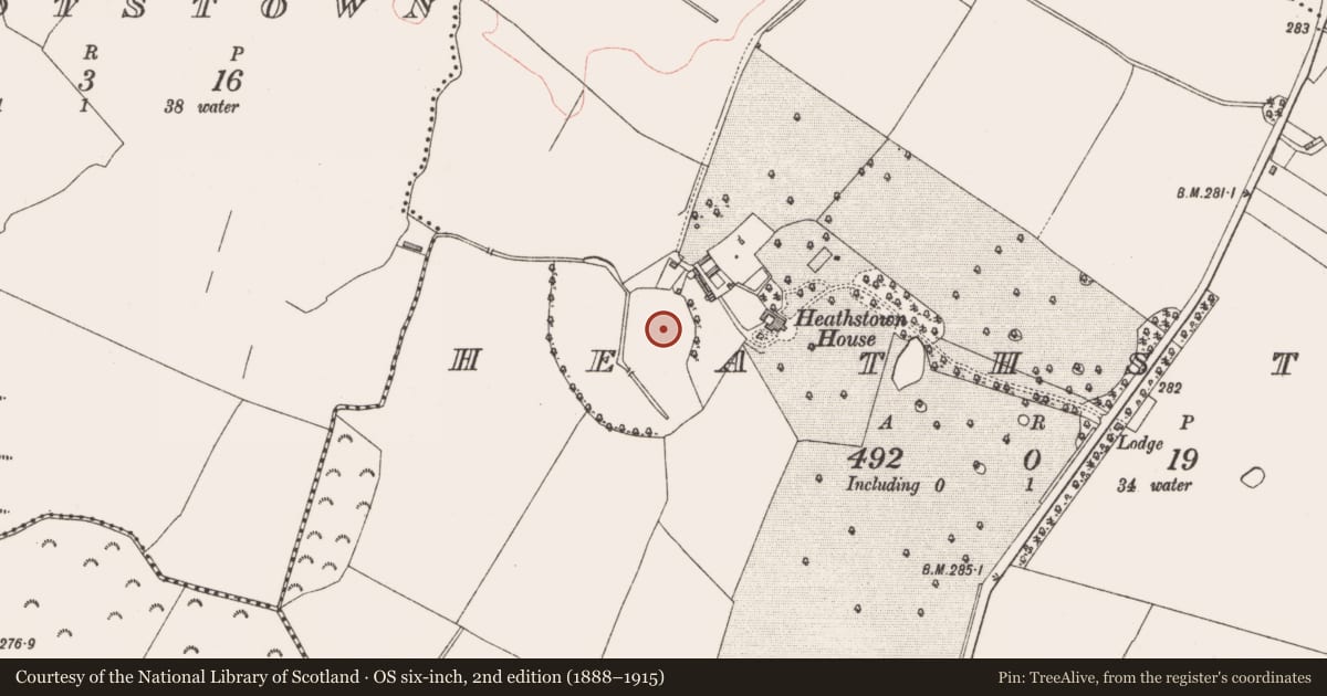 Ordnance Survey six-inch map, 2nd edition (1888–1915) covering the location of House - 16th/17th century, Heathstown, County Westmeath, with a pin at the register's coordinates