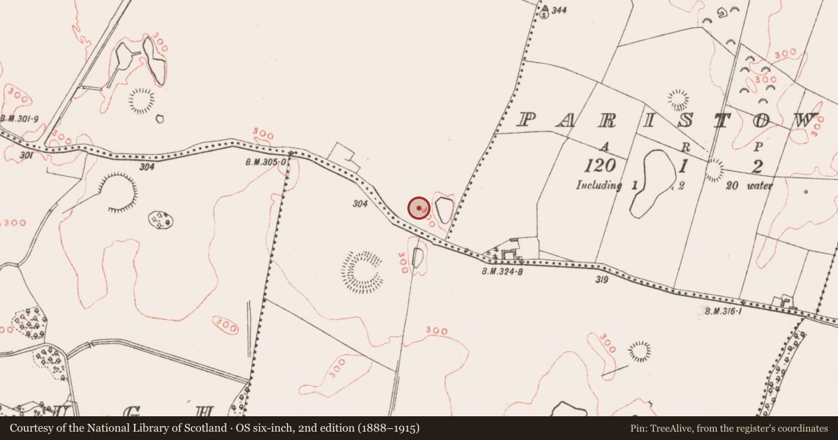 Ordnance Survey six-inch map, 2nd edition (1888–1915) covering the location of Burial, Kilrush Upper, County Westmeath, with a pin at the register's coordinates