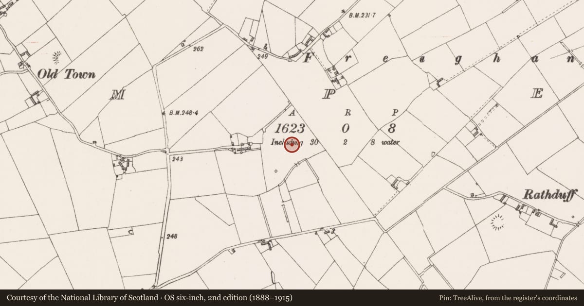 Ordnance Survey six-inch map, 2nd edition (1888–1915) covering the location of Ringfort - rath, Emper, County Westmeath, with a pin at the register's coordinates
