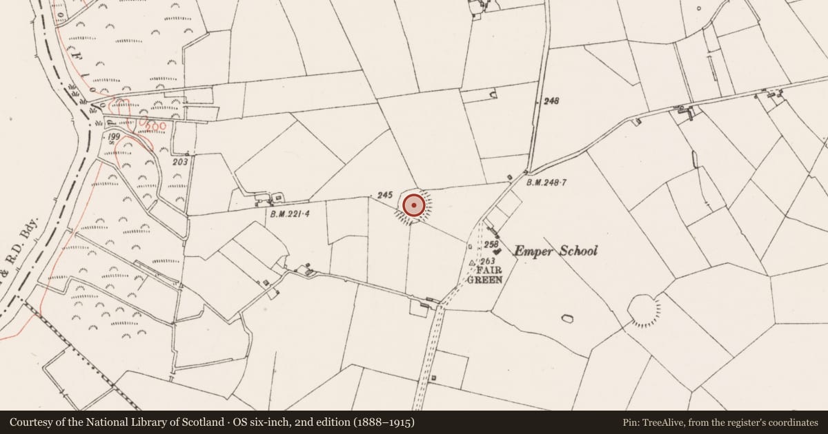 Ordnance Survey six-inch map, 2nd edition (1888–1915) covering the location of Ringfort - rath, Emper, County Westmeath, with a pin at the register's coordinates