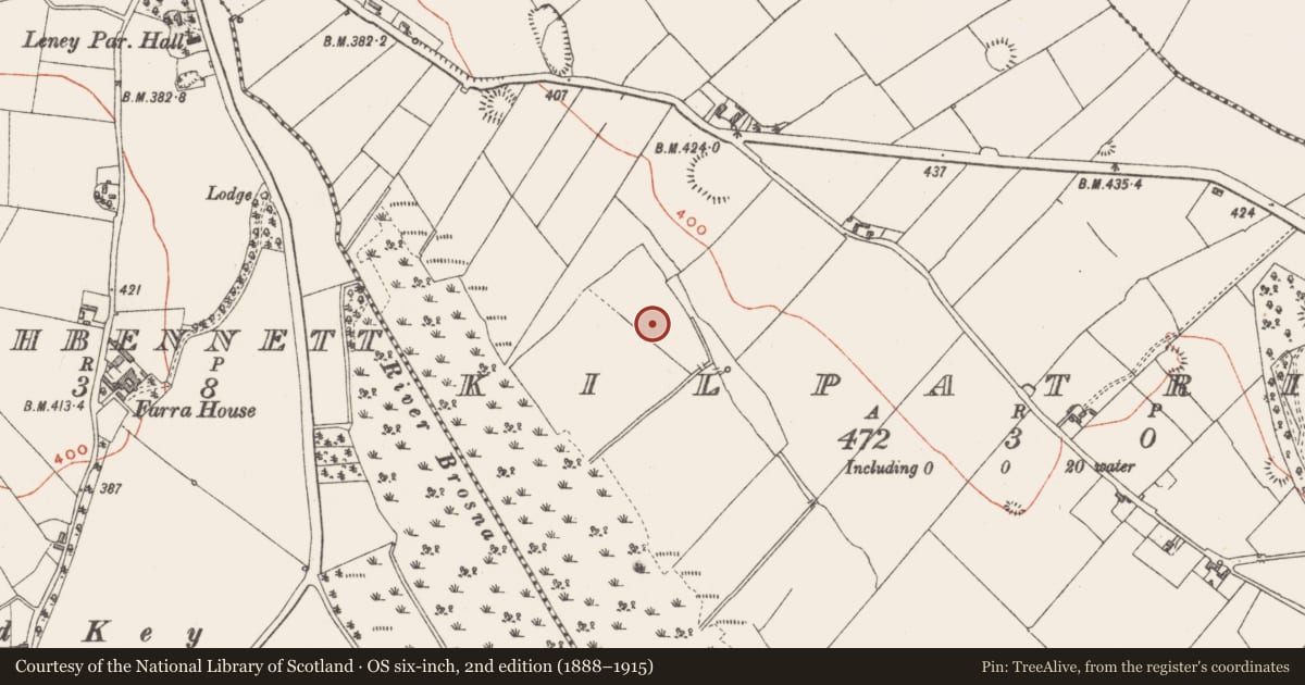 Ordnance Survey six-inch map, 2nd edition (1888–1915) covering the location of Ringfort - unclassified, Kilpatrick, County Westmeath, with a pin at the register's coordinates