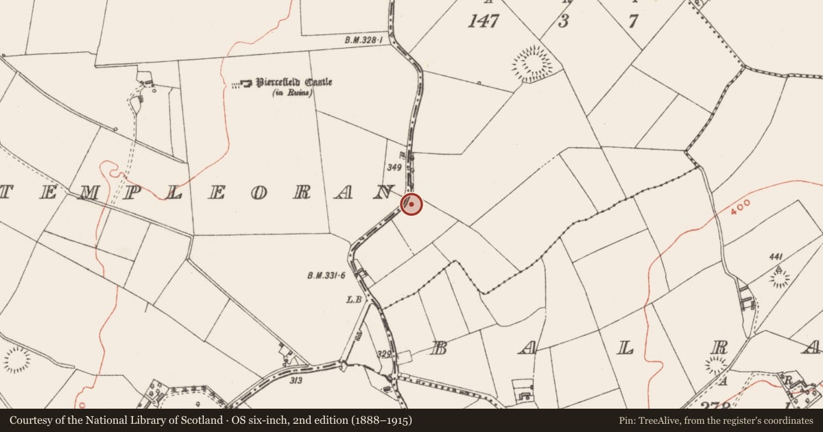 Ordnance Survey six-inch map, 2nd edition (1888–1915) covering the location of Ringfort - rath, Grangegeeth, County Westmeath, with a pin at the register's coordinates