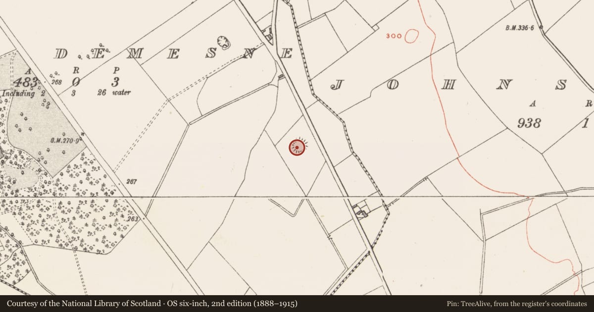 Ordnance Survey six-inch map, 2nd edition (1888–1915) covering the location of Ringfort - unclassified, Sonna Demesne, County Westmeath, with a pin at the register's coordinates
