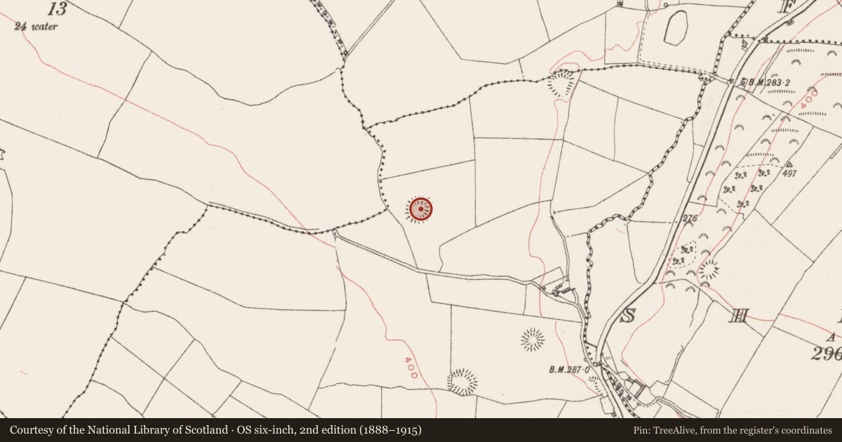 Ordnance Survey six-inch map, 2nd edition (1888–1915) covering the location of Ringfort - rath, Parsonstown, County Westmeath, with a pin at the register's coordinates