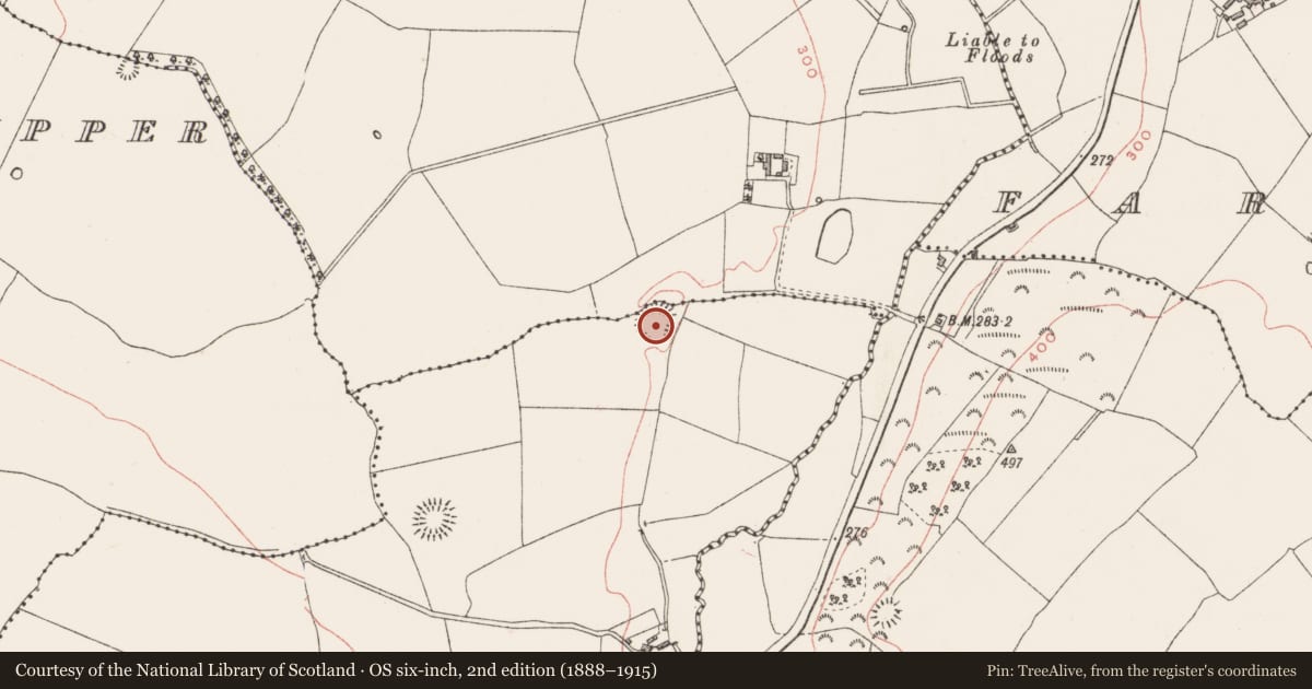Ordnance Survey six-inch map, 2nd edition (1888–1915) covering the location of House - indeterminate date, Parsonstown, County Westmeath, with a pin at the register's coordinates