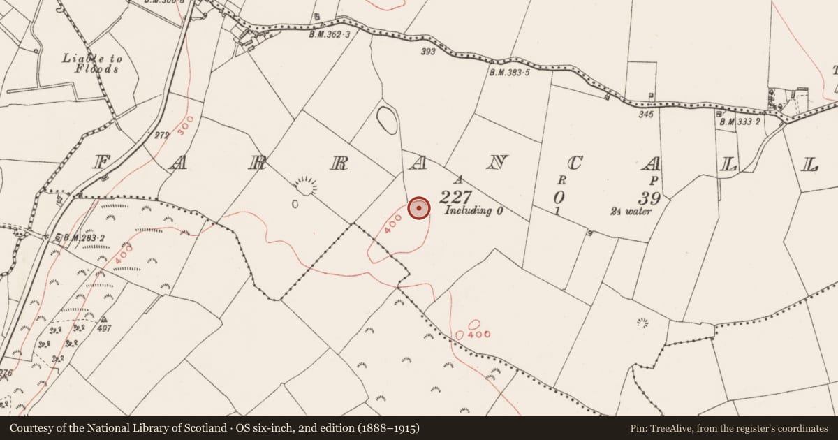Ordnance Survey six-inch map, 2nd edition (1888–1915) covering the location of Ringfort - rath, Farrancallin, County Westmeath, with a pin at the register's coordinates