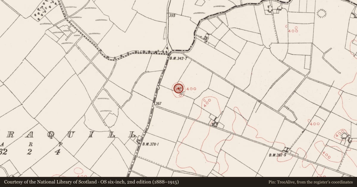 Ordnance Survey six-inch map, 2nd edition (1888–1915) covering the location of Ringfort - rath, Clonkill, County Westmeath, with a pin at the register's coordinates
