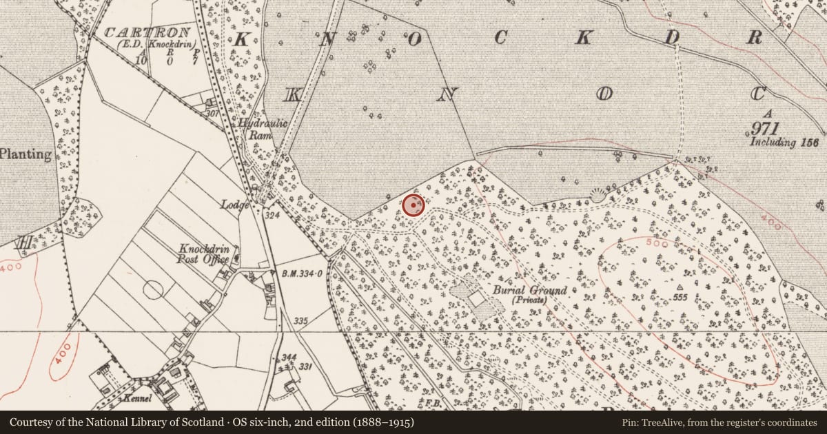 Ordnance Survey six-inch map, 2nd edition (1888–1915) covering the location of Ringfort - rath, Knockdrin, County Westmeath, with a pin at the register's coordinates