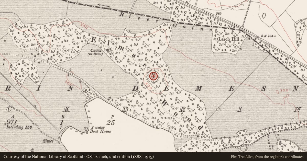 Ordnance Survey six-inch map, 2nd edition (1888–1915) covering the location of Ringfort - rath, Knockdrin, County Westmeath, with a pin at the register's coordinates