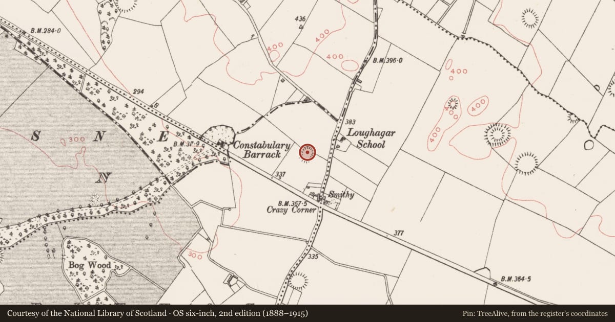 Ordnance Survey six-inch map, 2nd edition (1888–1915) covering the location of Ringfort - rath, Brittas, County Westmeath, with a pin at the register's coordinates
