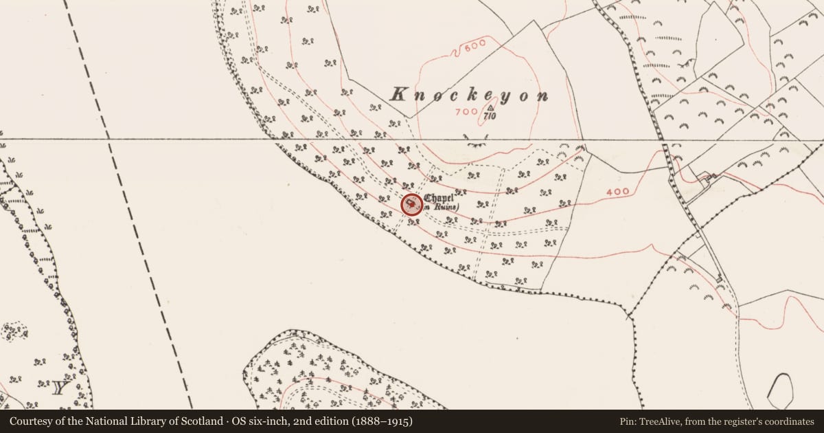 Ordnance Survey six-inch map, 2nd edition (1888–1915) covering the location of Ritual site - holy well, Streamstown, County Westmeath, with a pin at the register's coordinates