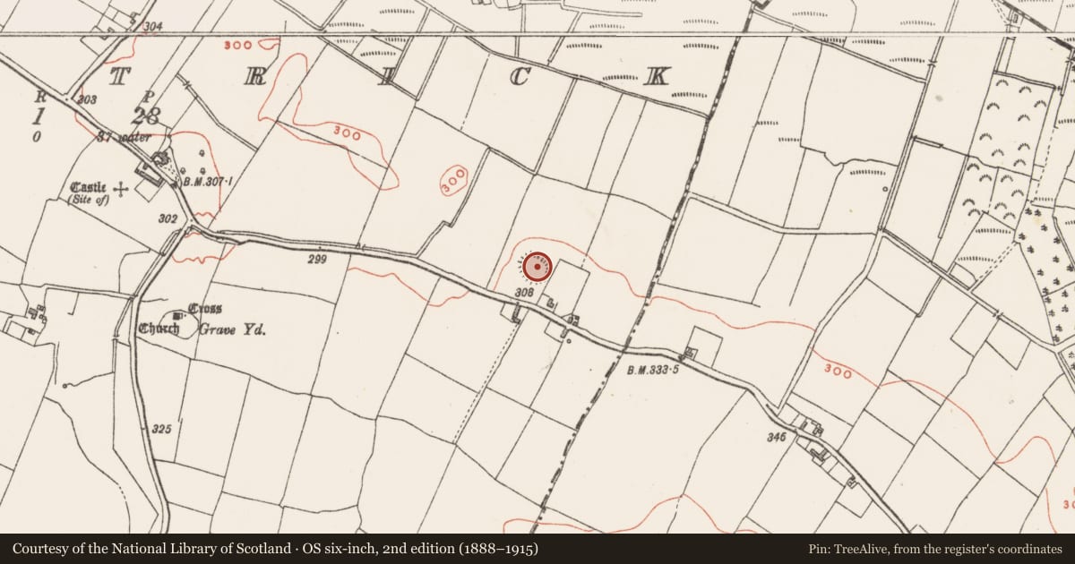 Ordnance Survey six-inch map, 2nd edition (1888–1915) covering the location of Ringfort - rath, Kilpatrick, County Westmeath, with a pin at the register's coordinates