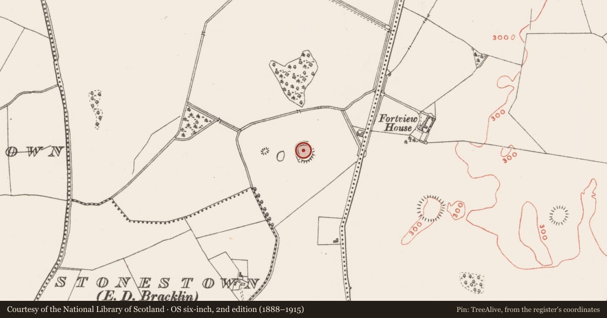 Ordnance Survey six-inch map, 2nd edition (1888–1915) covering the location of Ringfort - rath, Ballynacor, County Westmeath, with a pin at the register's coordinates