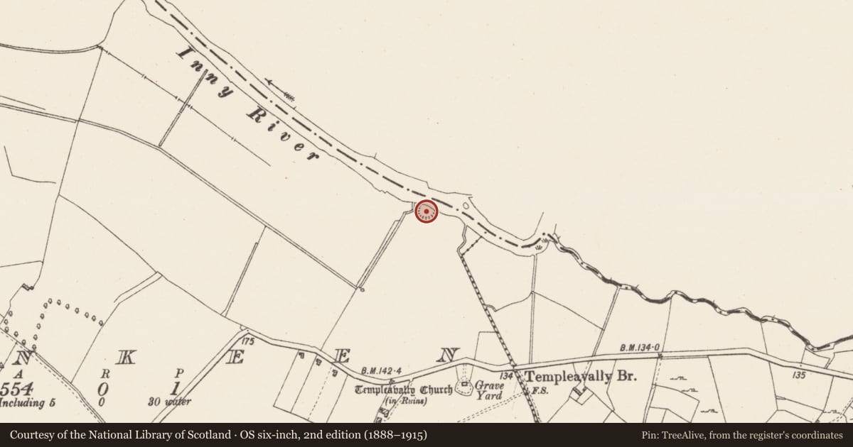Ordnance Survey six-inch map, 2nd edition (1888–1915) covering the location of Ringfort - unclassified, Clonkeen, County Westmeath, with a pin at the register's coordinates