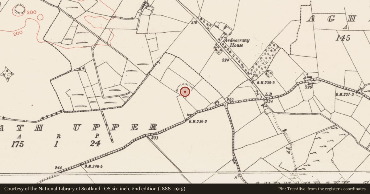 Ordnance Survey six-inch map, 2nd edition (1888–1915) covering the location of Ringfort - rath, Rath Upper, County Westmeath, with a pin at the register's coordinates