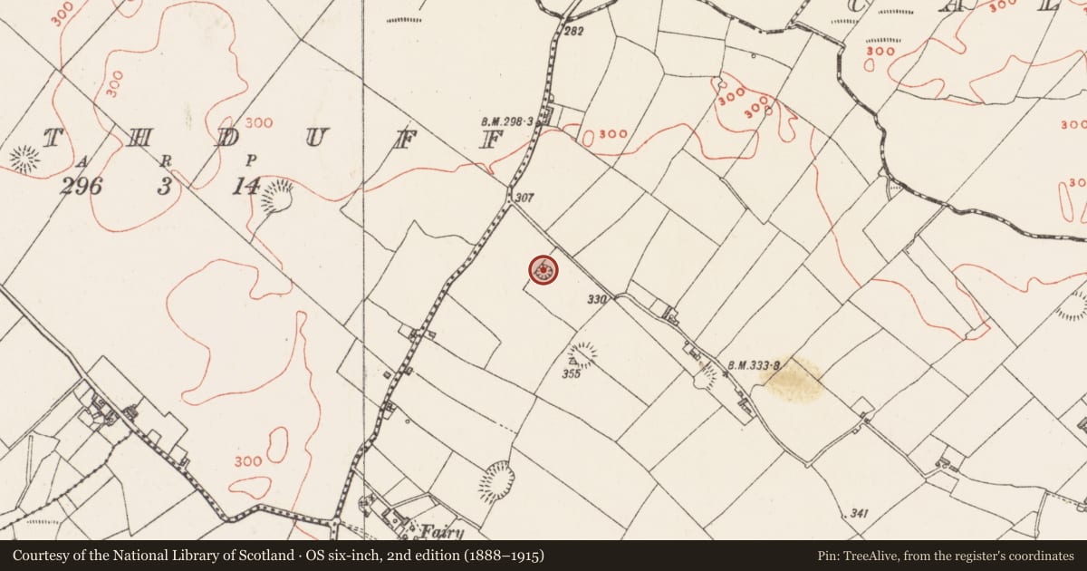 Ordnance Survey six-inch map, 2nd edition (1888–1915) covering the location of Ringfort - rath, Davidstown, County Westmeath, with a pin at the register's coordinates