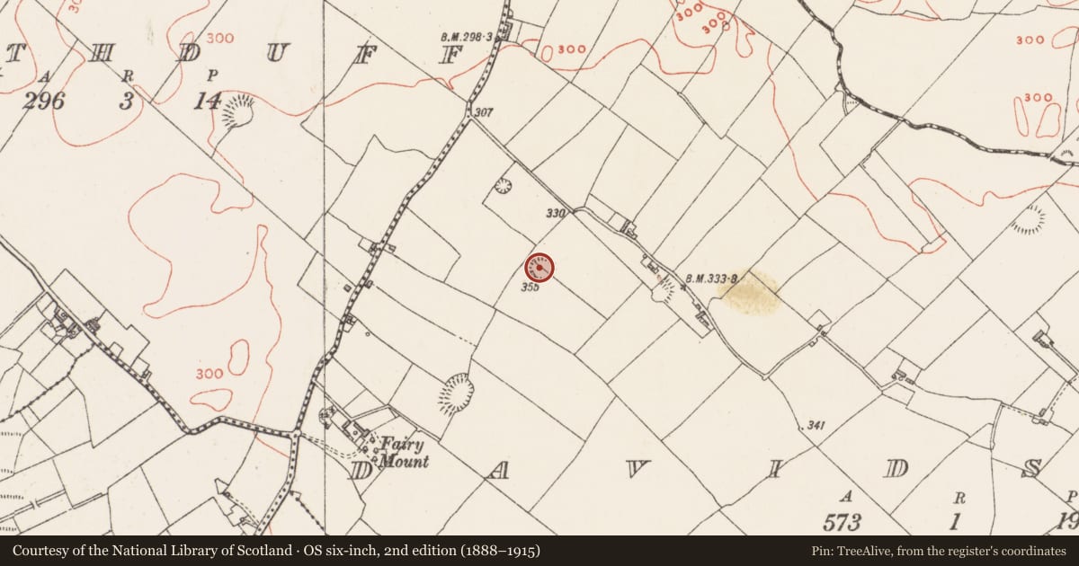 Ordnance Survey six-inch map, 2nd edition (1888–1915) covering the location of Ringfort - rath, Davidstown, County Westmeath, with a pin at the register's coordinates
