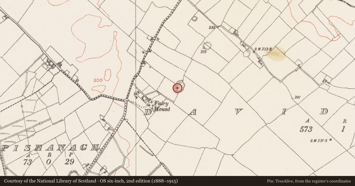 Ordnance Survey six-inch map, 2nd edition (1888–1915) covering the location of House - indeterminate date, Davidstown, County Westmeath, with a pin at the register's coordinates