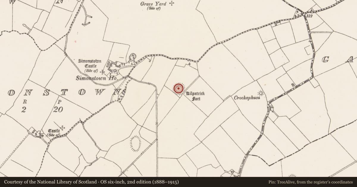 Ordnance Survey six-inch map, 2nd edition (1888–1915) covering the location of Ringfort - rath, Kilpatrick, County Westmeath, with a pin at the register's coordinates