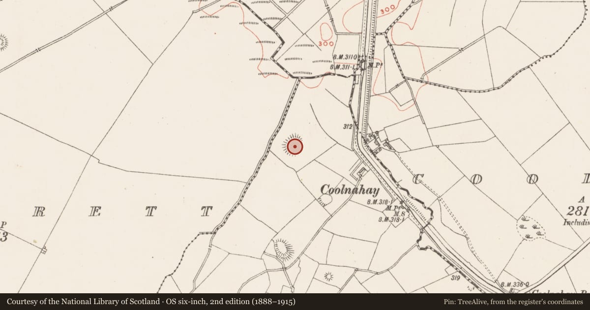 Ordnance Survey six-inch map, 2nd edition (1888–1915) covering the location of Ringfort - rath, Balleagny, County Westmeath, with a pin at the register's coordinates