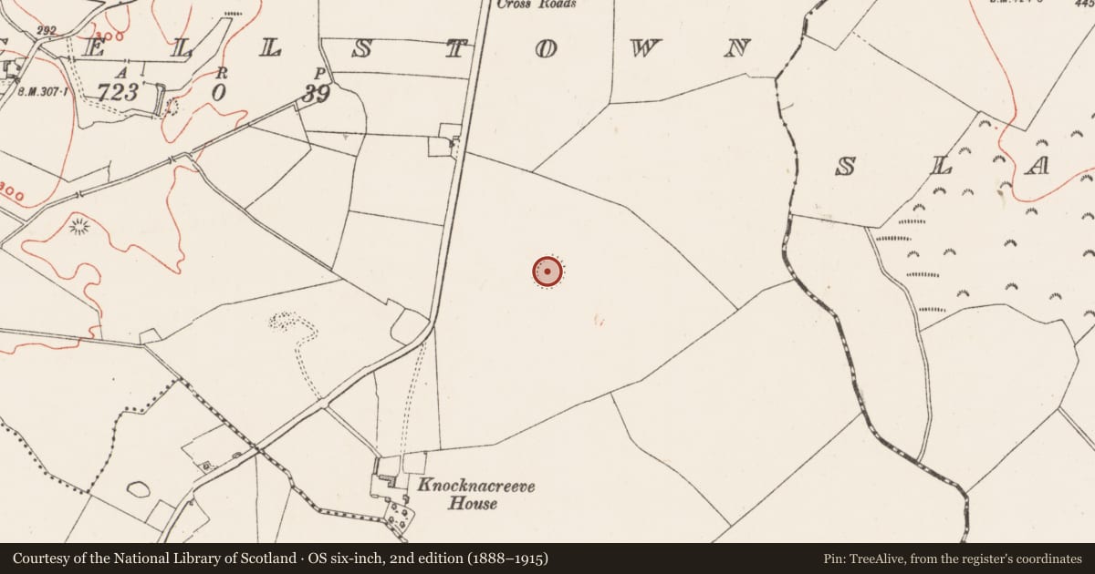 Ordnance Survey six-inch map, 2nd edition (1888–1915) covering the location of Ringfort - rath, Parcellstown, County Westmeath, with a pin at the register's coordinates