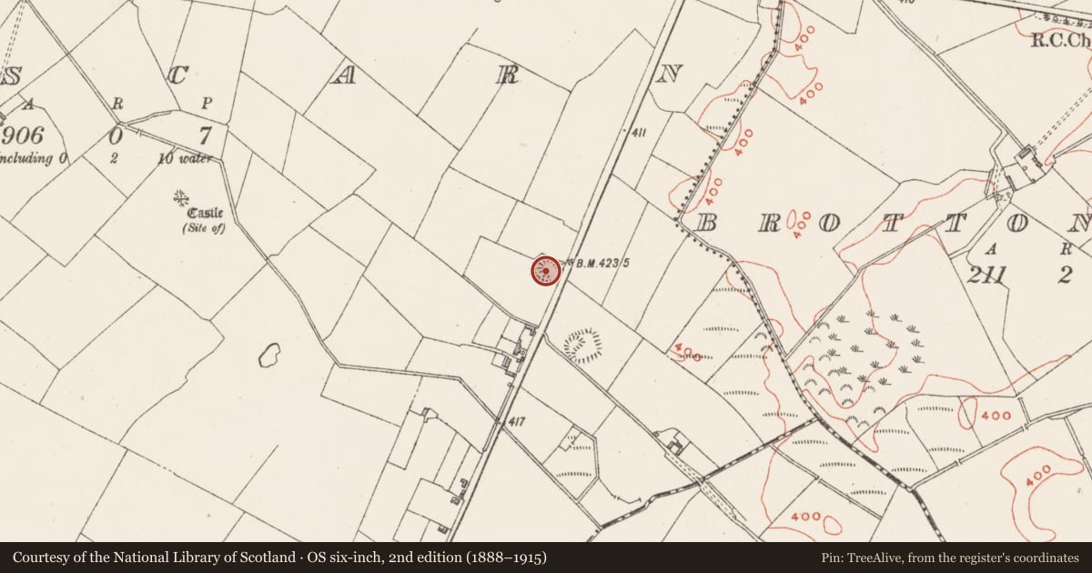 Ordnance Survey six-inch map, 2nd edition (1888–1915) covering the location of Ringfort - rath, Glascarn, County Westmeath, with a pin at the register's coordinates