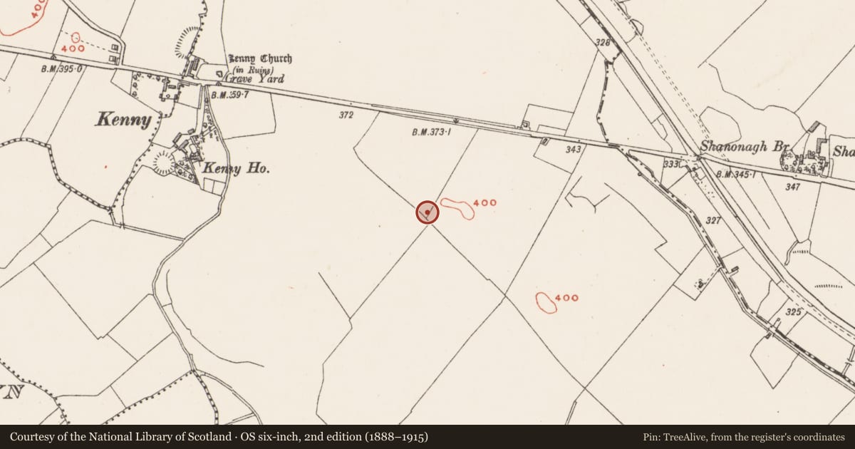Ordnance Survey six-inch map, 2nd edition (1888–1915) covering the location of Barrow - unclassified, Tuitestown, County Westmeath, with a pin at the register's coordinates