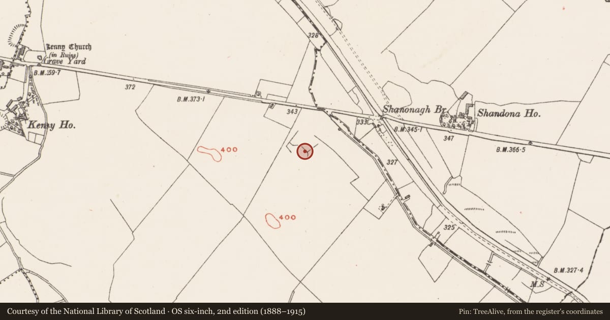 Ordnance Survey six-inch map, 2nd edition (1888–1915) covering the location of Barrow - unclassified, Tuitestown, County Westmeath, with a pin at the register's coordinates