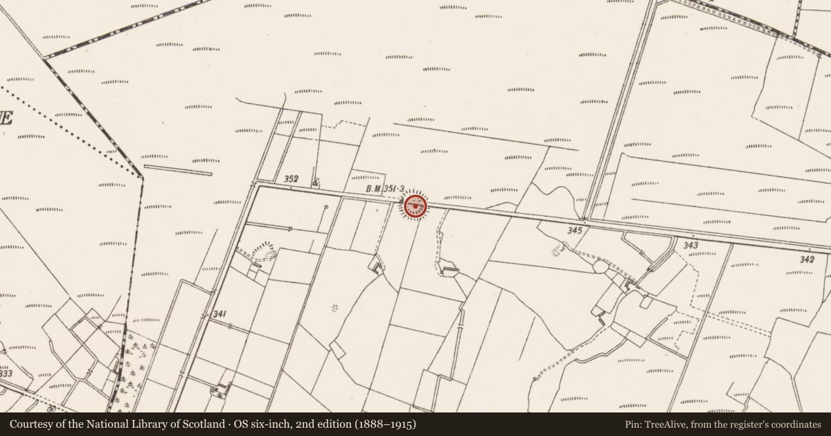 Ordnance Survey six-inch map, 2nd edition (1888–1915) covering the location of Ringfort - rath, Wooddown, County Westmeath, with a pin at the register's coordinates