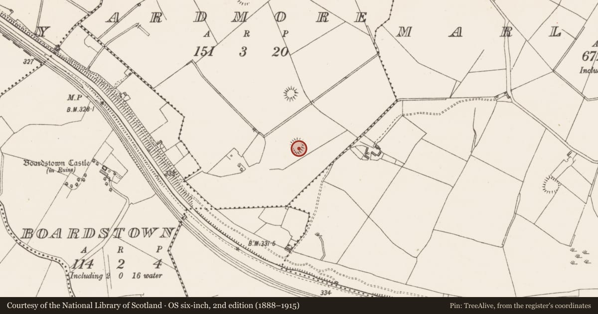 Ordnance Survey six-inch map, 2nd edition (1888–1915) covering the location of Ringfort - rath, Ardmore, County Westmeath, with a pin at the register's coordinates