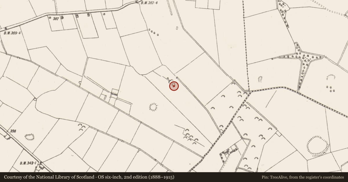 Ordnance Survey six-inch map, 2nd edition (1888–1915) covering the location of Mound, Killynan (Cooke), County Westmeath, with a pin at the register's coordinates
