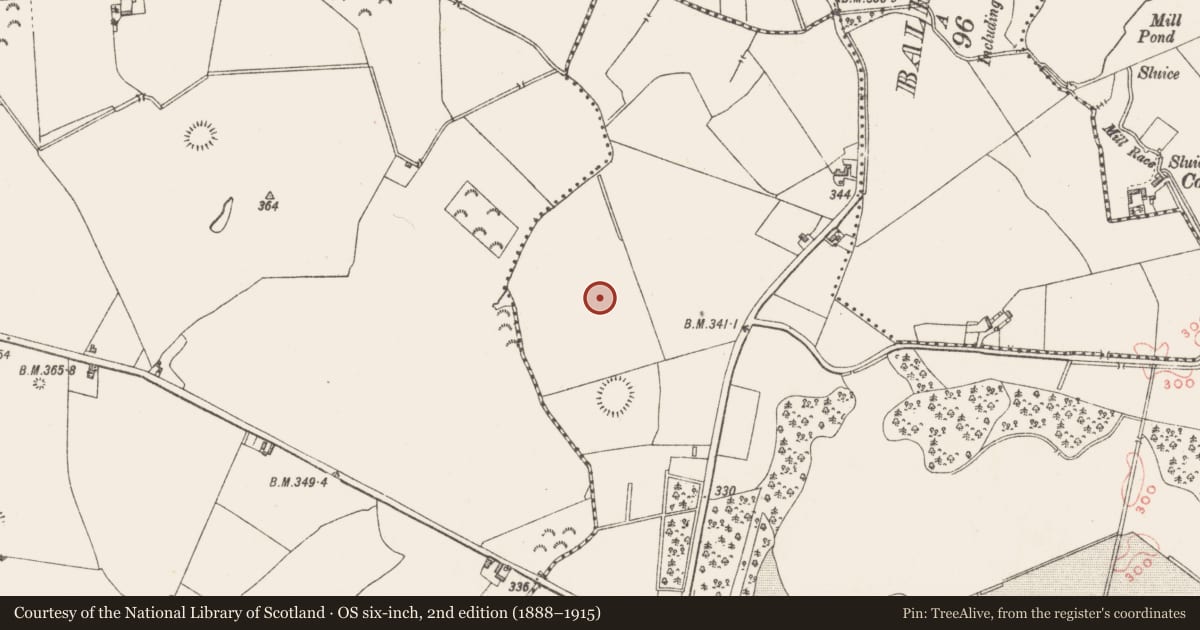 Ordnance Survey six-inch map, 2nd edition (1888–1915) covering the location of Enclosure, Clonlost, County Westmeath, with a pin at the register's coordinates