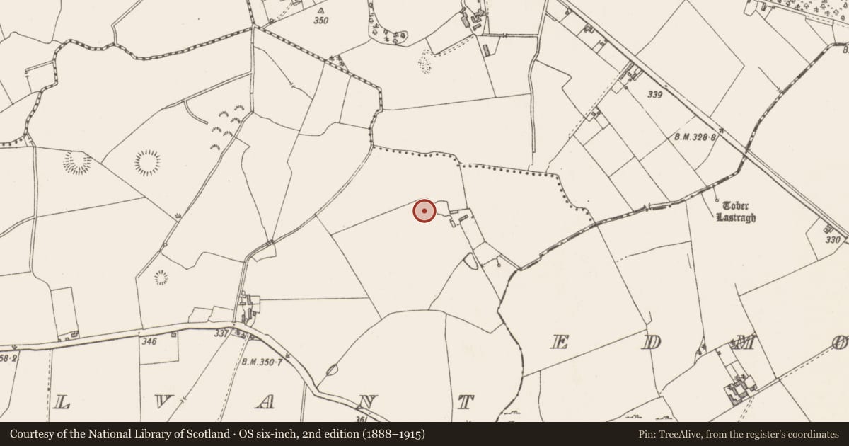 Ordnance Survey six-inch map, 2nd edition (1888–1915) covering the location of Ringfort - unclassified, Clonickilvant, County Westmeath, with a pin at the register's coordinates