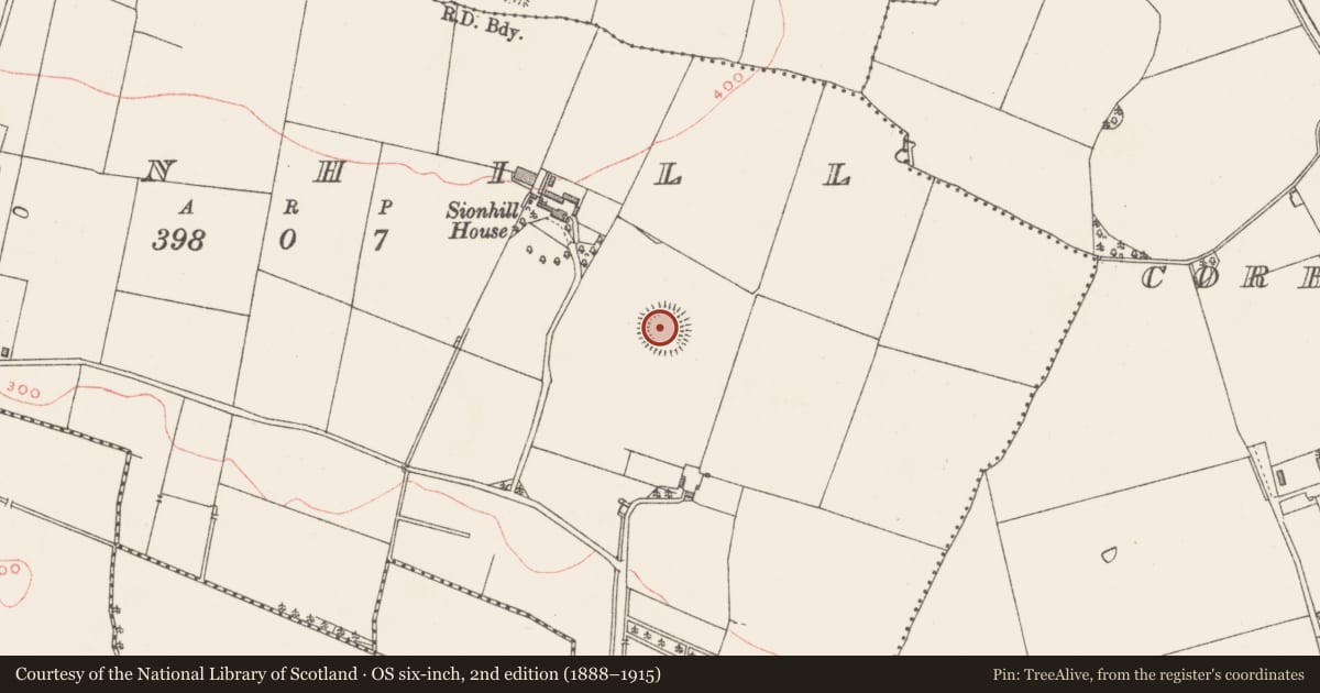 Ordnance Survey six-inch map, 2nd edition (1888–1915) covering the location of Ringfort - rath, Sionhill, County Westmeath, with a pin at the register's coordinates