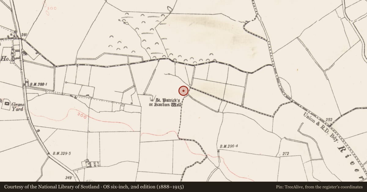 Ordnance Survey six-inch map, 2nd edition (1888–1915) covering the location of Building, Corbetstown, County Westmeath, with a pin at the register's coordinates