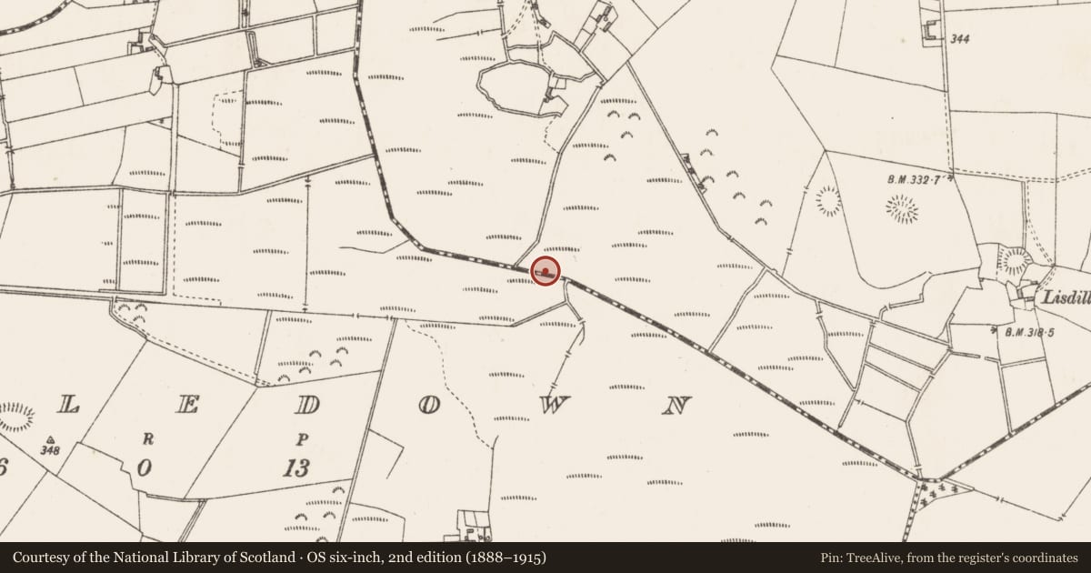 Ordnance Survey six-inch map, 2nd edition (1888–1915) covering the location of Water mill - horizontal-wheeled, Clonickilvant, County Westmeath, with a pin at the register's coordinates