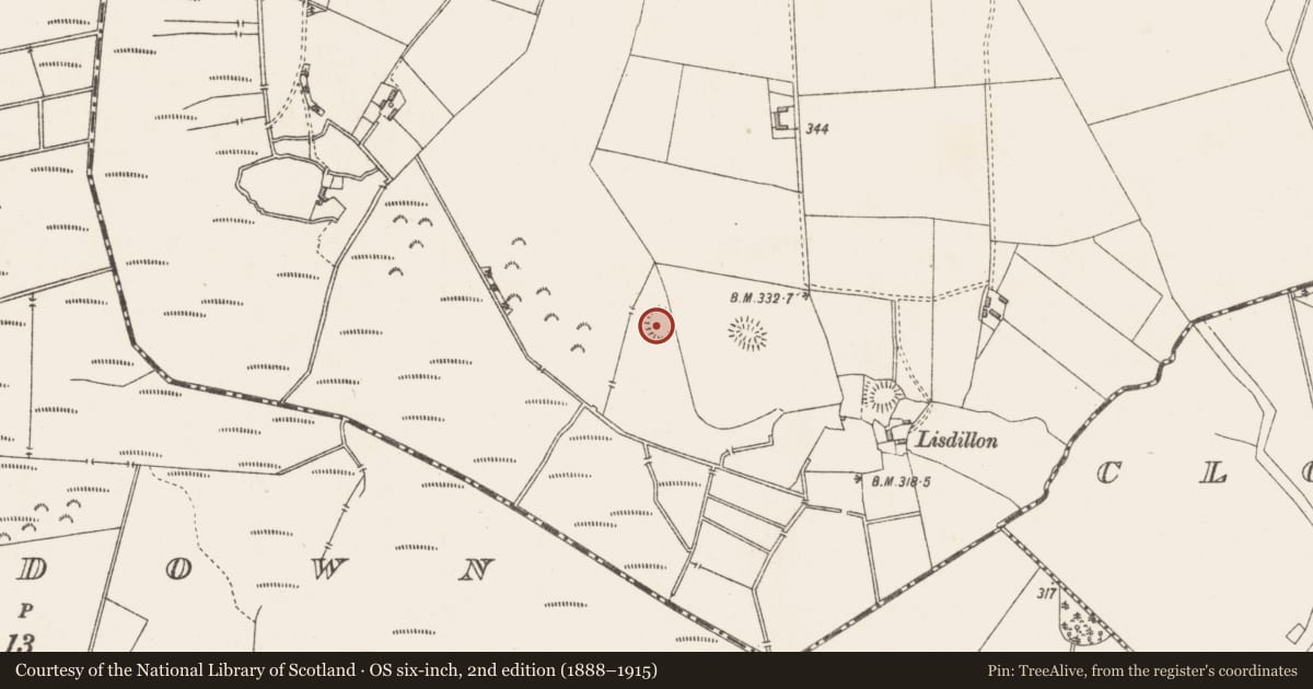 Ordnance Survey six-inch map, 2nd edition (1888–1915) covering the location of Ringfort - rath, Clonickilvant, County Westmeath, with a pin at the register's coordinates