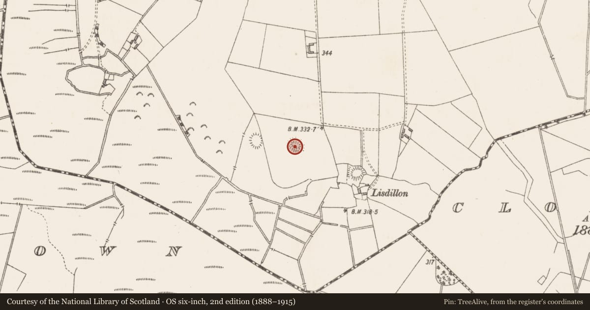 Ordnance Survey six-inch map, 2nd edition (1888–1915) covering the location of Ringfort - rath, Clonickilvant, County Westmeath, with a pin at the register's coordinates