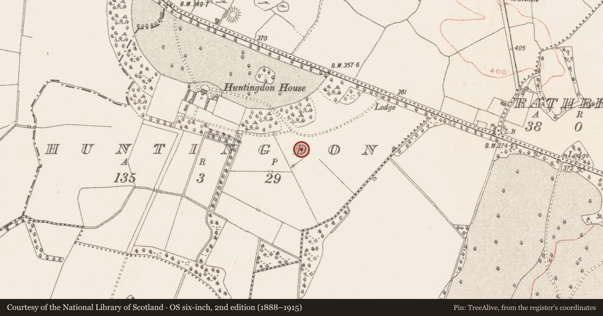 Ordnance Survey six-inch map, 2nd edition (1888–1915) covering the location of Cist, Huntingdon, County Westmeath, with a pin at the register's coordinates