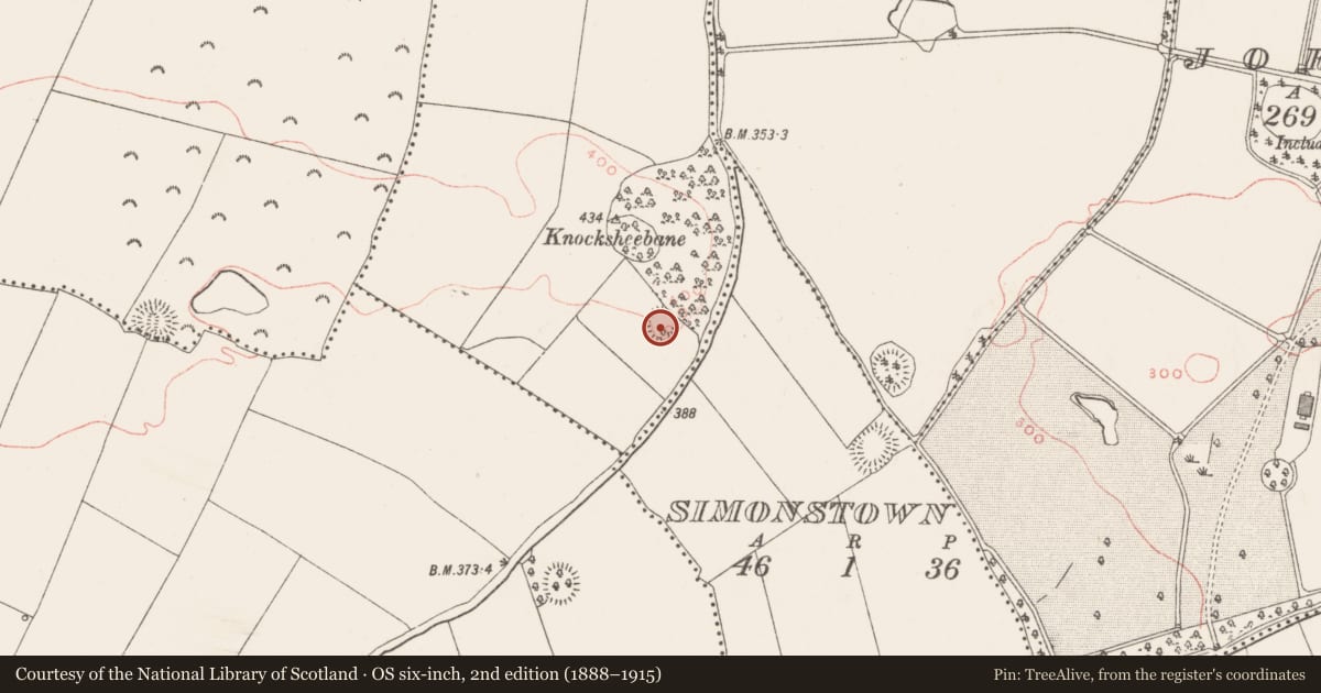 Ordnance Survey six-inch map, 2nd edition (1888–1915) covering the location of Ringfort - rath, Mylestown, County Westmeath, with a pin at the register's coordinates